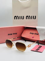 Miu Miu Geometric Frame Sunglasses