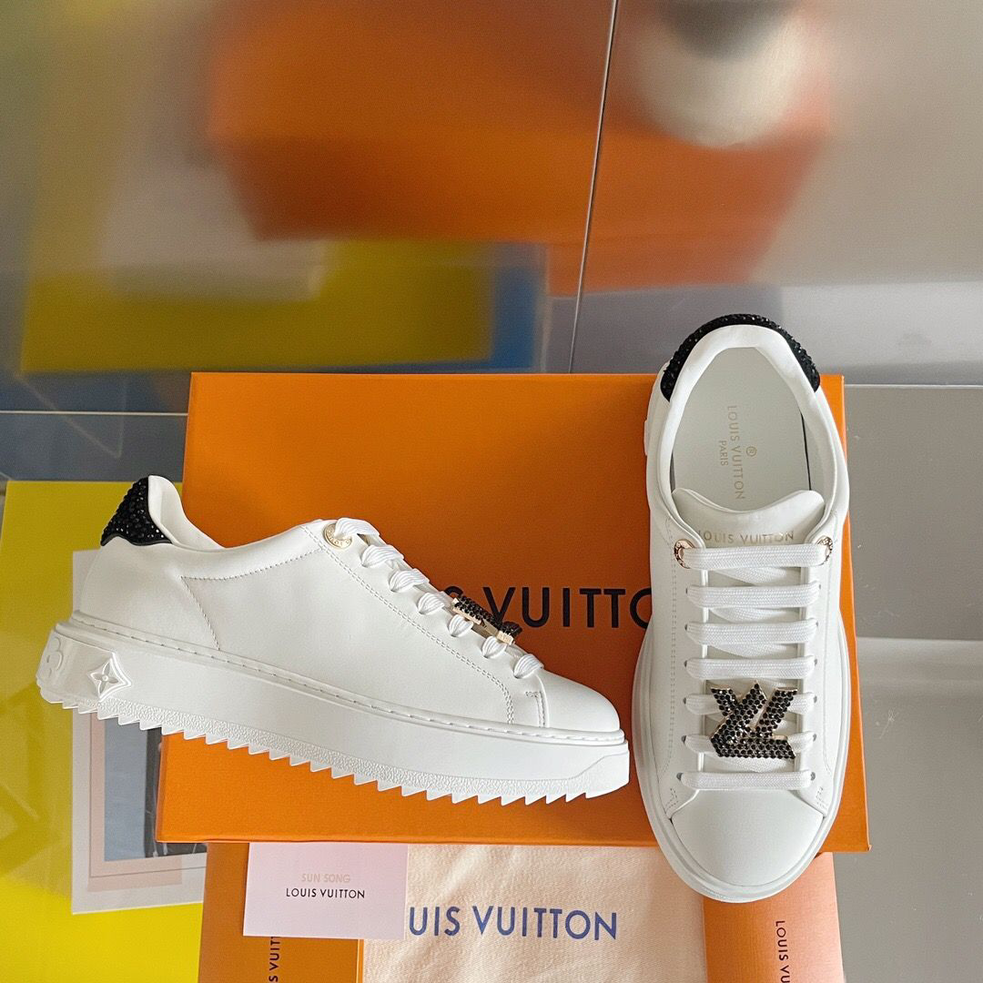 Louis Vuitton White Leather Sneakers