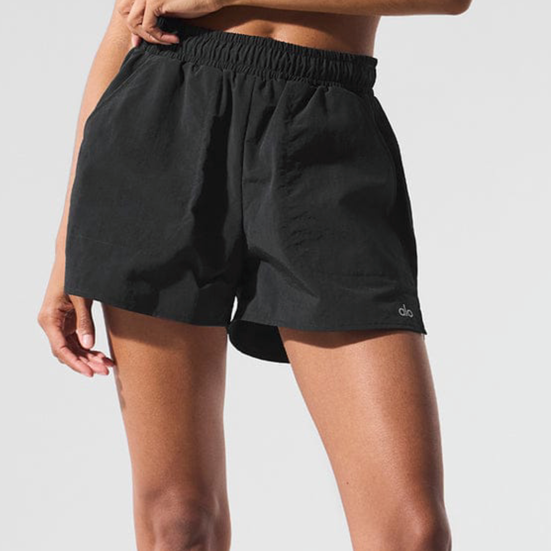 Alo Yoga Cropped Half-Zip Pullover & Flowy Training Short Set