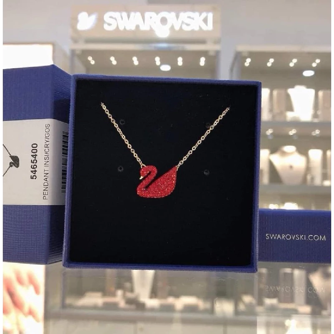 Swarovski Swan Crystal Necklace – Elegant Gift Set