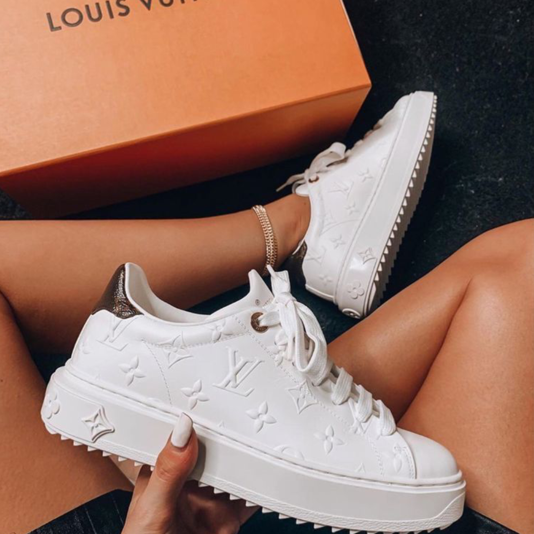 Louis Vuitton White Leather Sneakers