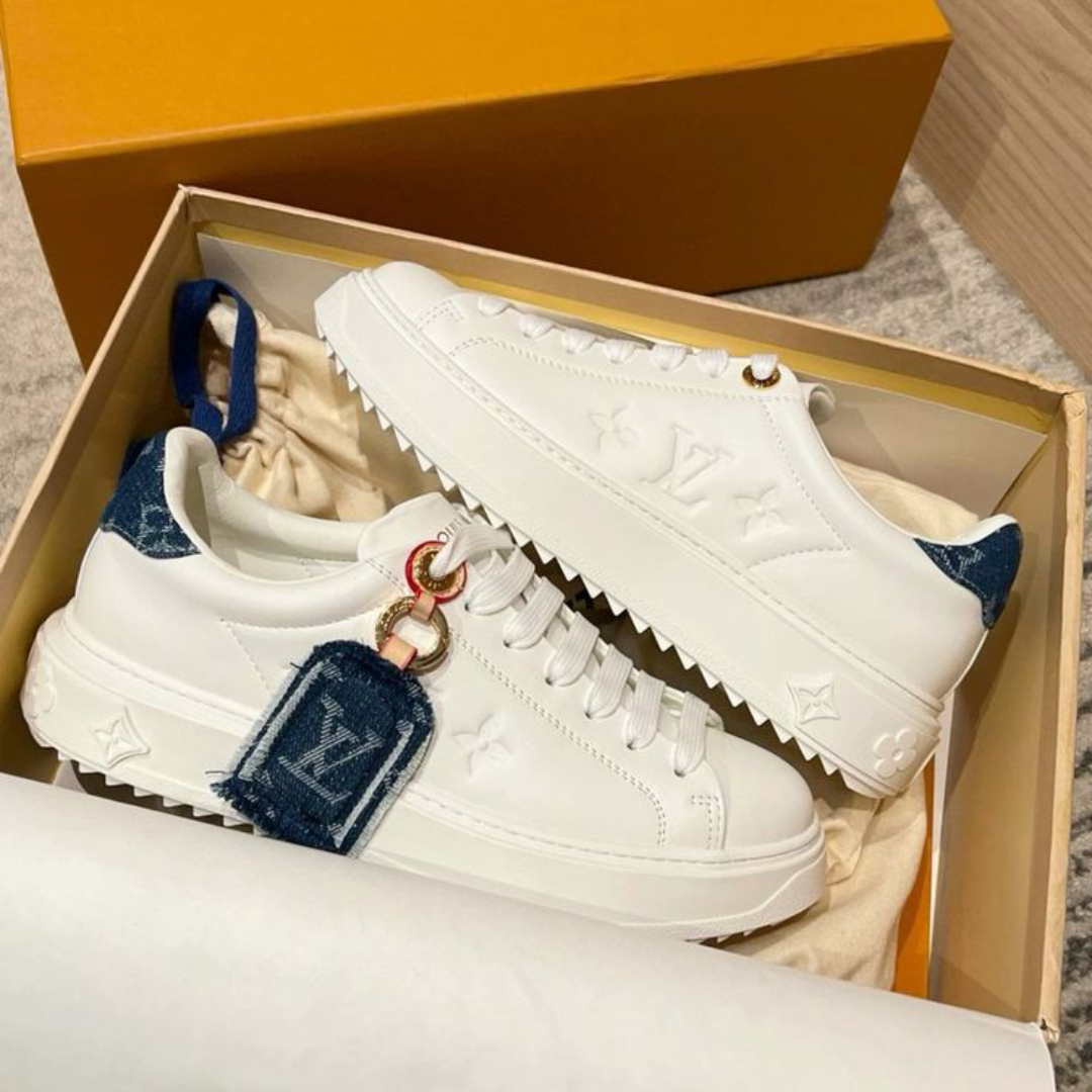 Louis Vuitton White Leather Sneakers