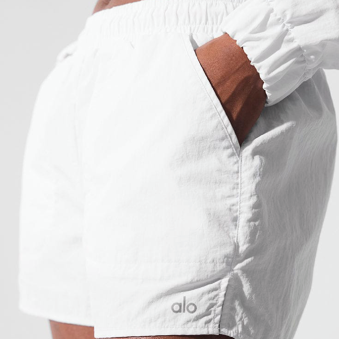 Alo Yoga Cropped Half-Zip Pullover & Flowy Training Short Set