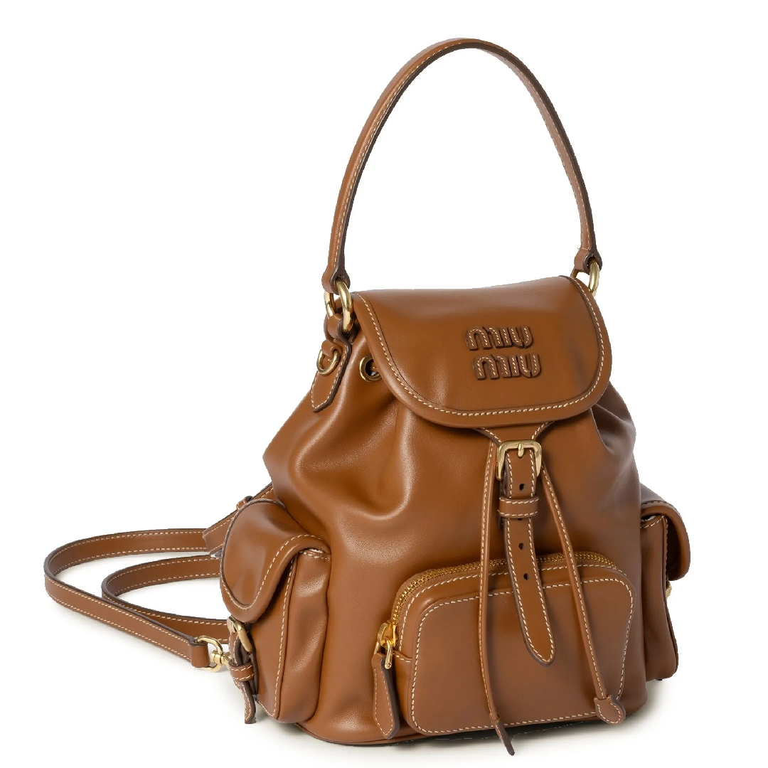 Miu Miu Matelassé Leather Backpack