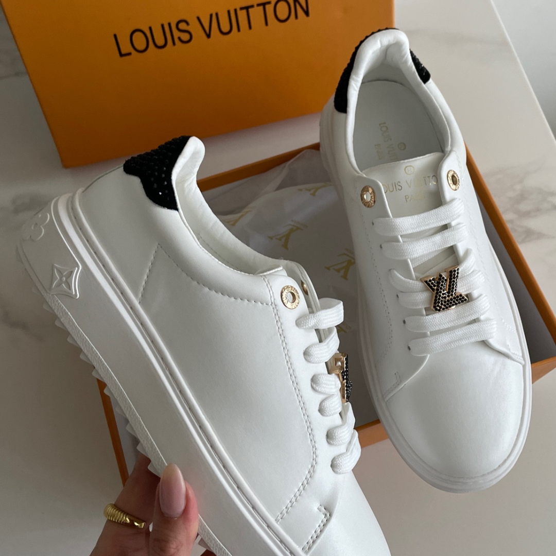 Louis Vuitton White Leather Sneakers