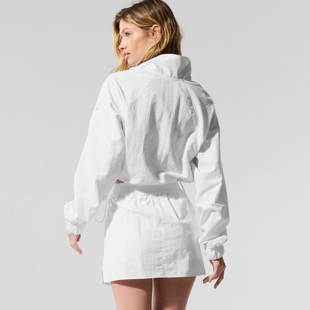 Alo Yoga Cropped Half-Zip Pullover & Flowy Training Short Set