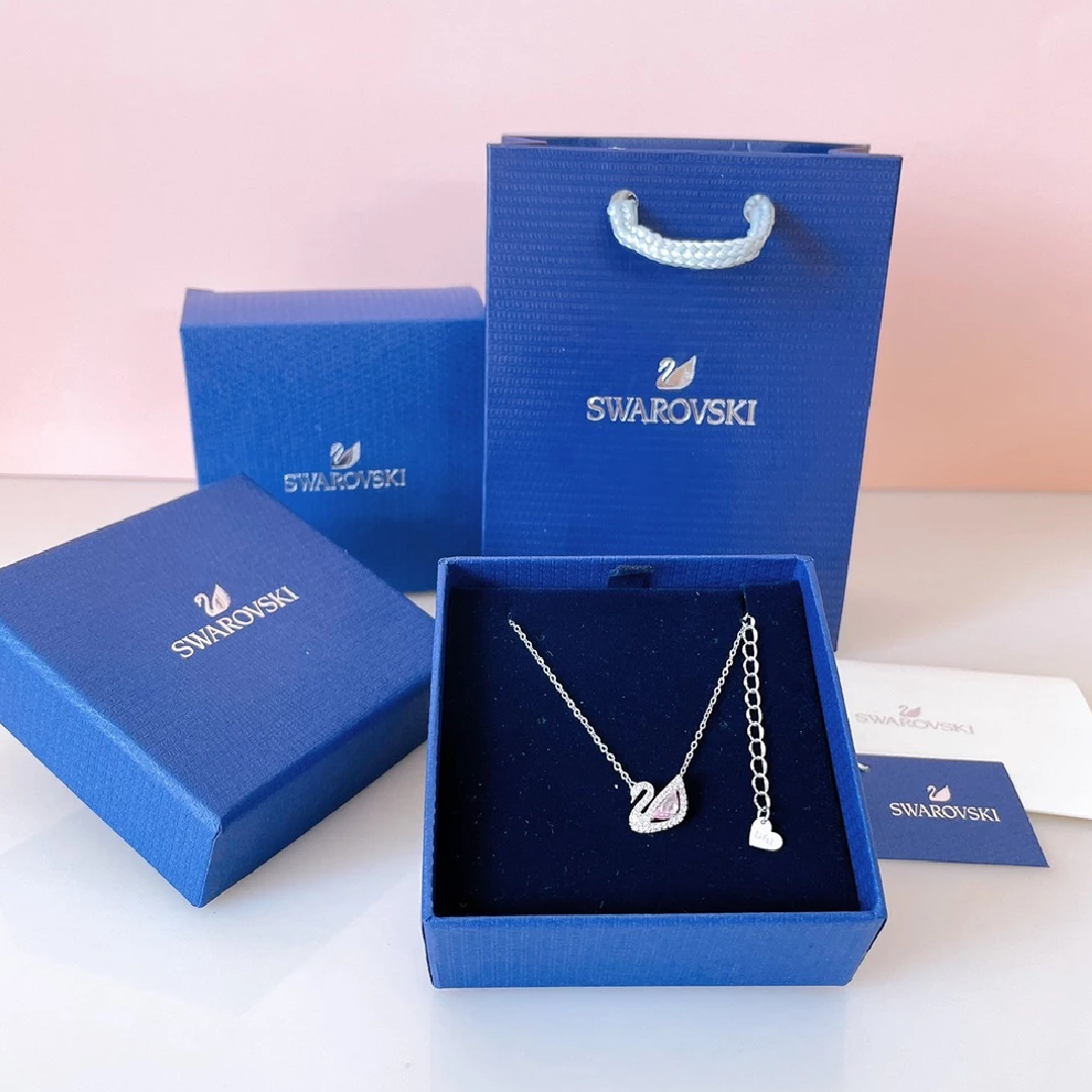 Swarovski Swan Crystal Necklace – Elegant Gift Set