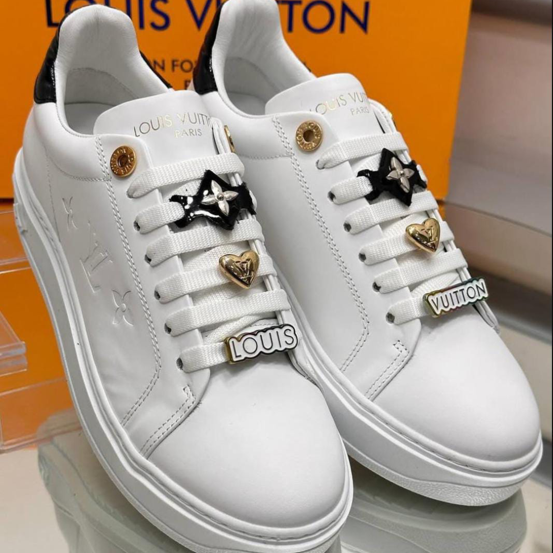 Louis Vuitton White Leather Sneakers