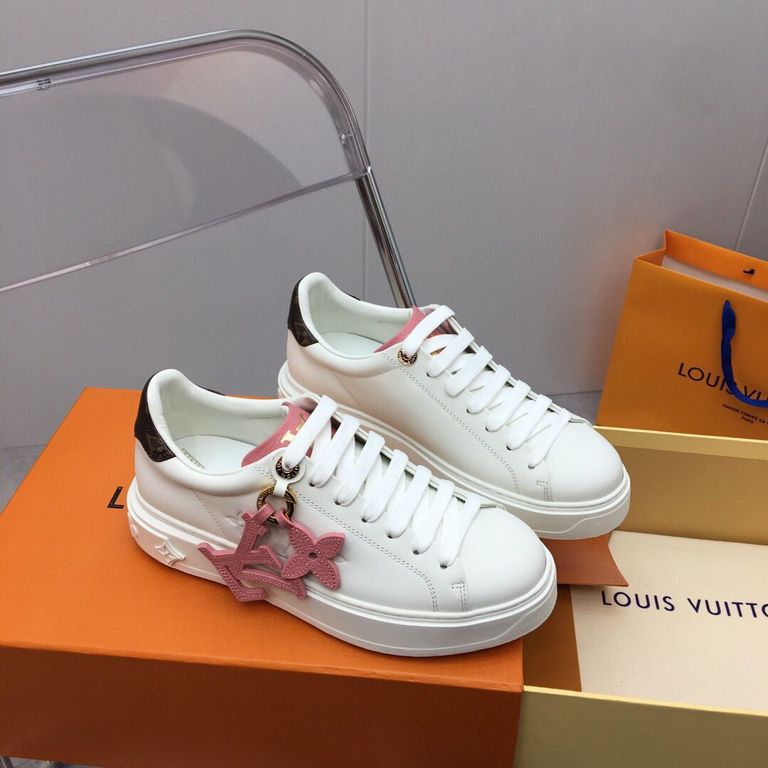 Louis Vuitton White Leather Sneakers