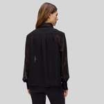 Balmain Sheer Shirt with Satin Collar