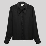 Balmain Sheer Shirt with Satin Collar