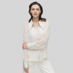 Balmain Sheer Shirt with Satin Collar