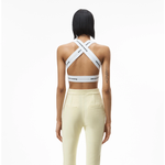 Alexander Wang Logo Cross-Back Crop Top