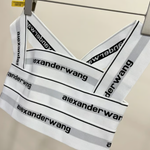 Alexander Wang Logo Cross-Back Crop Top