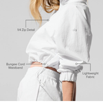 Alo Yoga Cropped Half-Zip Pullover & Flowy Training Short Set