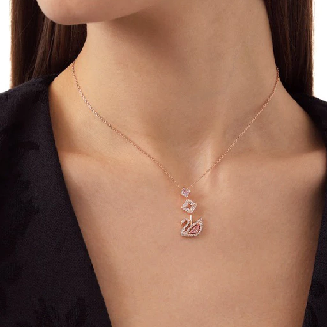 Swarovski Swan Crystal Necklace – Elegant Gift Set
