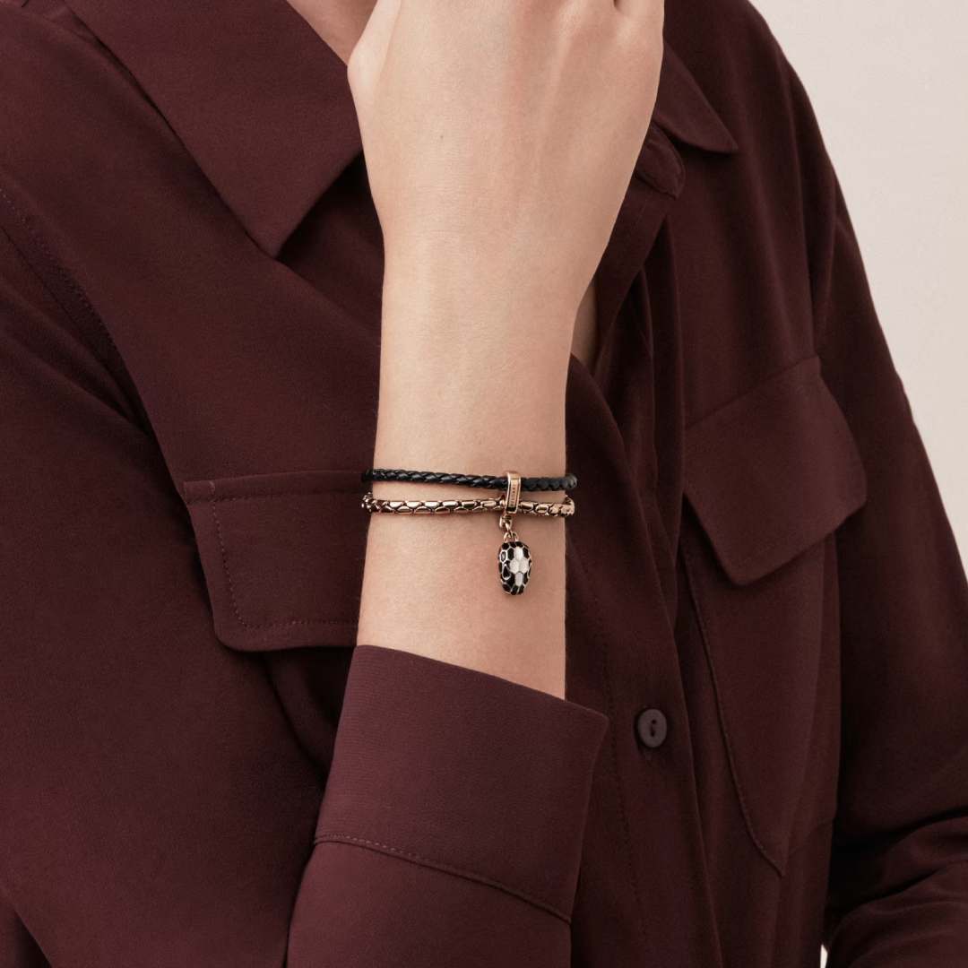 BVLGARI Serpenti Forever Leather Bracelet