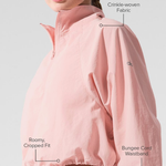 Alo Yoga Cropped Half-Zip Pullover & Flowy Training Short Set