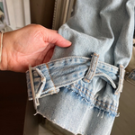 Cropped Belted Denim Jacket