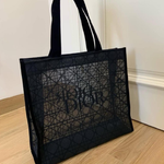 Dior Black Mesh Tote Bag