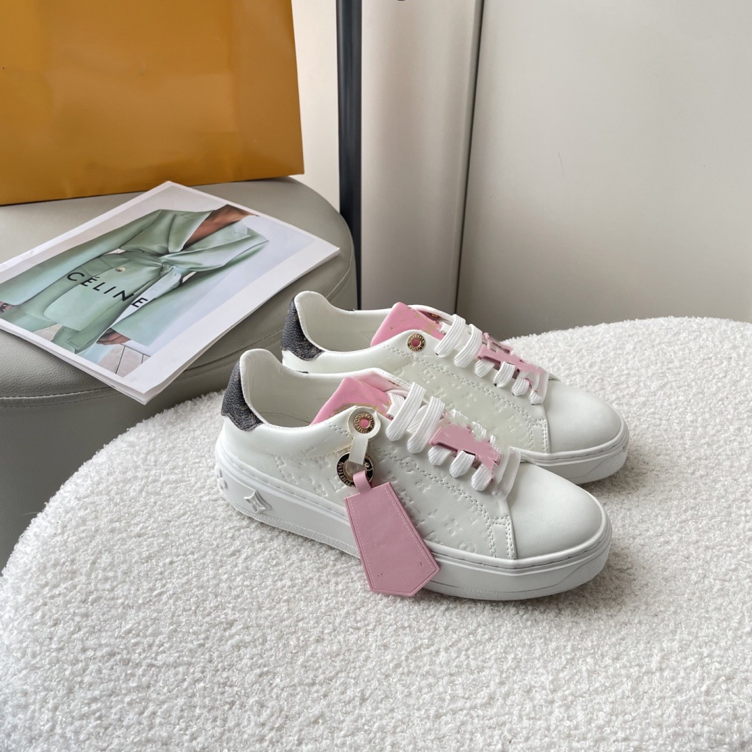 Louis Vuitton White Leather Sneakers