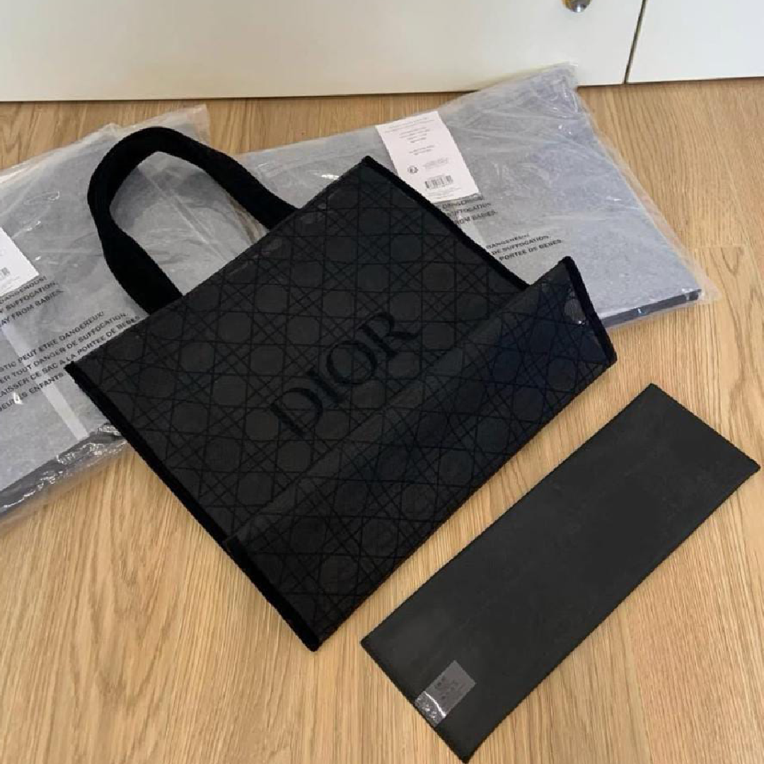 Dior Black Mesh Tote Bag