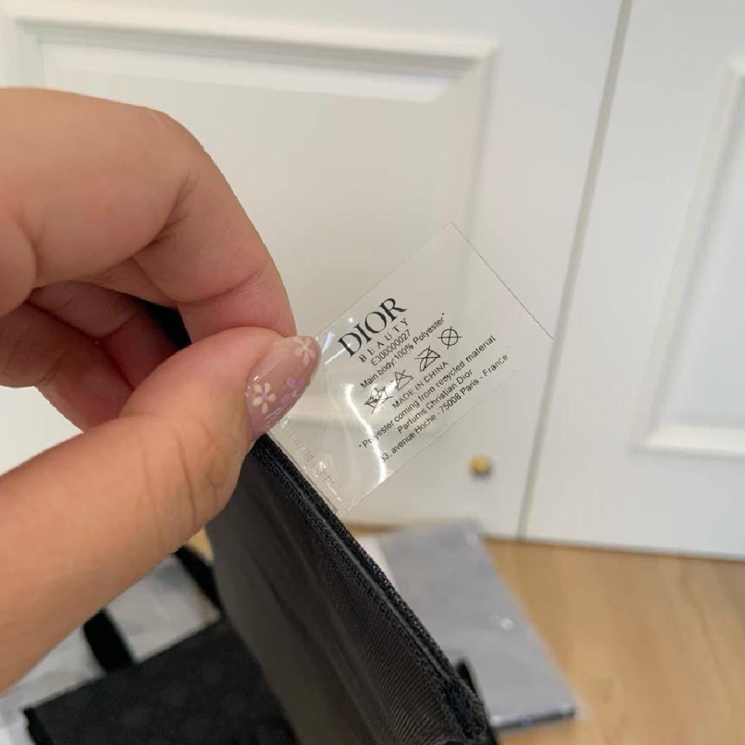 Dior Black Mesh Tote Bag