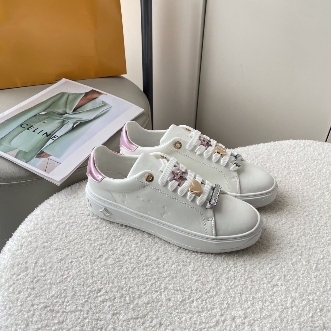 Louis Vuitton White Leather Sneakers