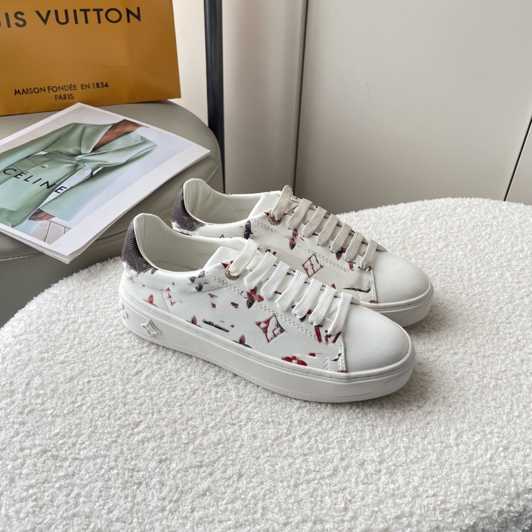 Louis Vuitton White Leather Sneakers