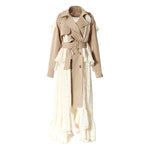 Twotwinstyle Layered Ruffle Trench Dress