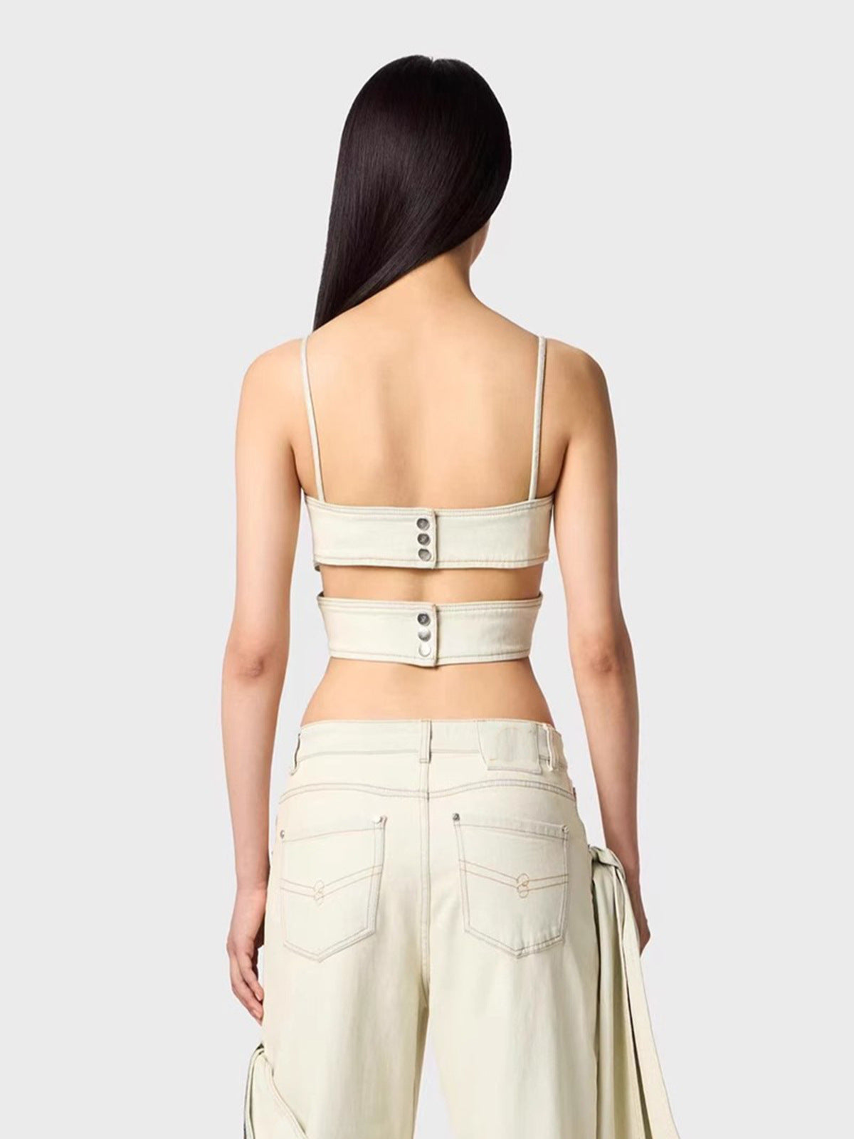 Tie-Front Crop Top and Wide-Leg Pant Set