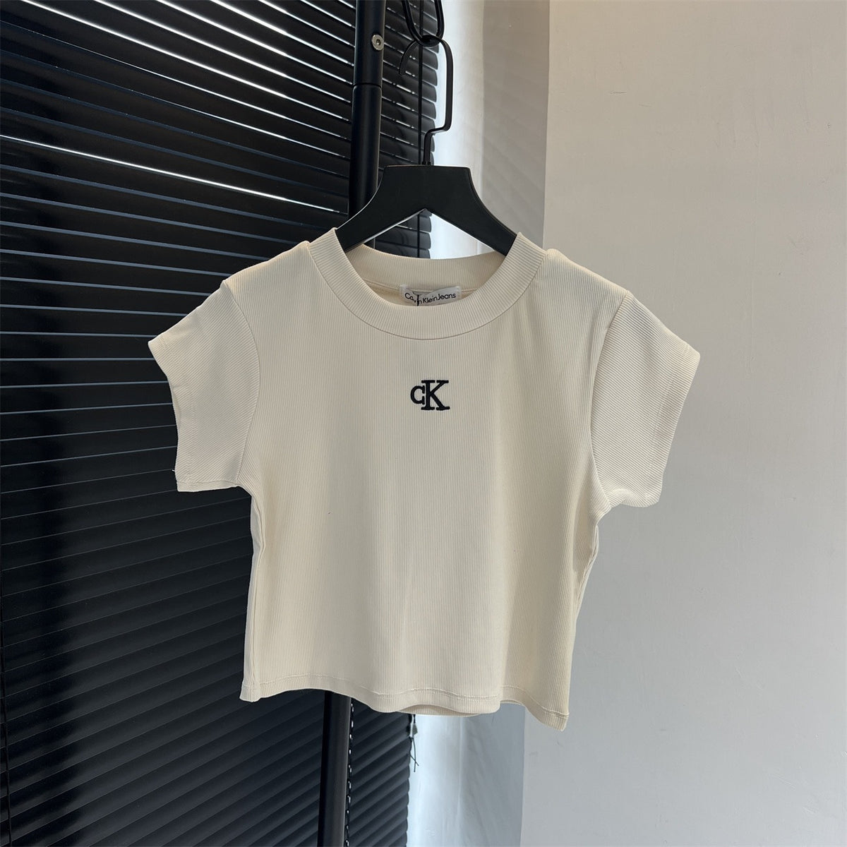 Calvin Klein Ribbed Crop Top and Short Set