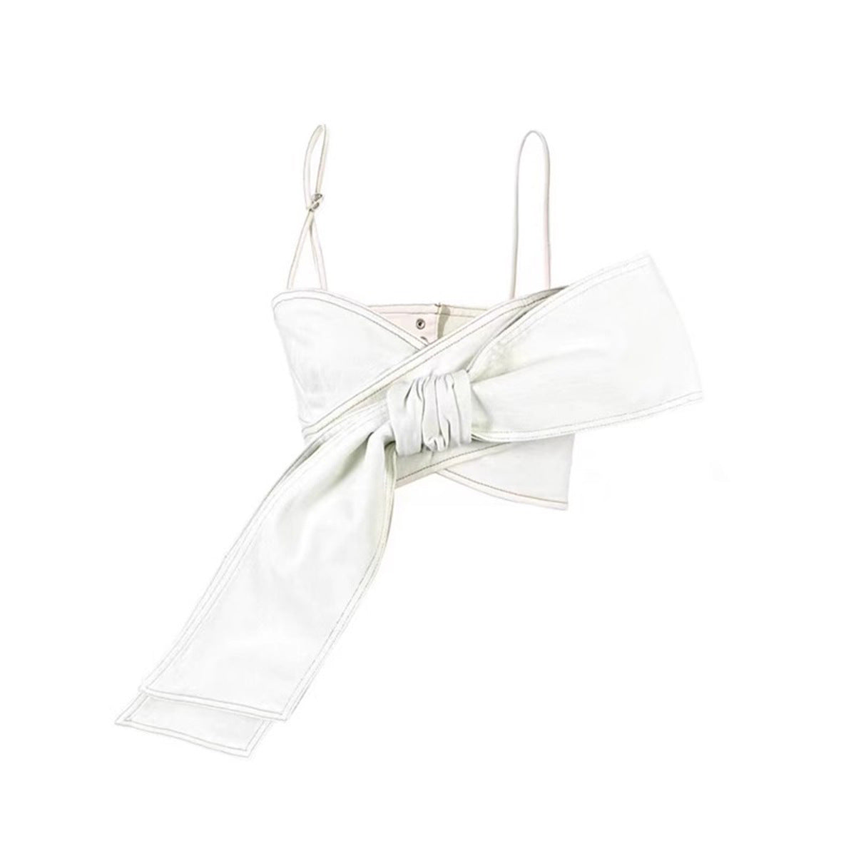 Tie-Front Crop Top and Wide-Leg Pant Set