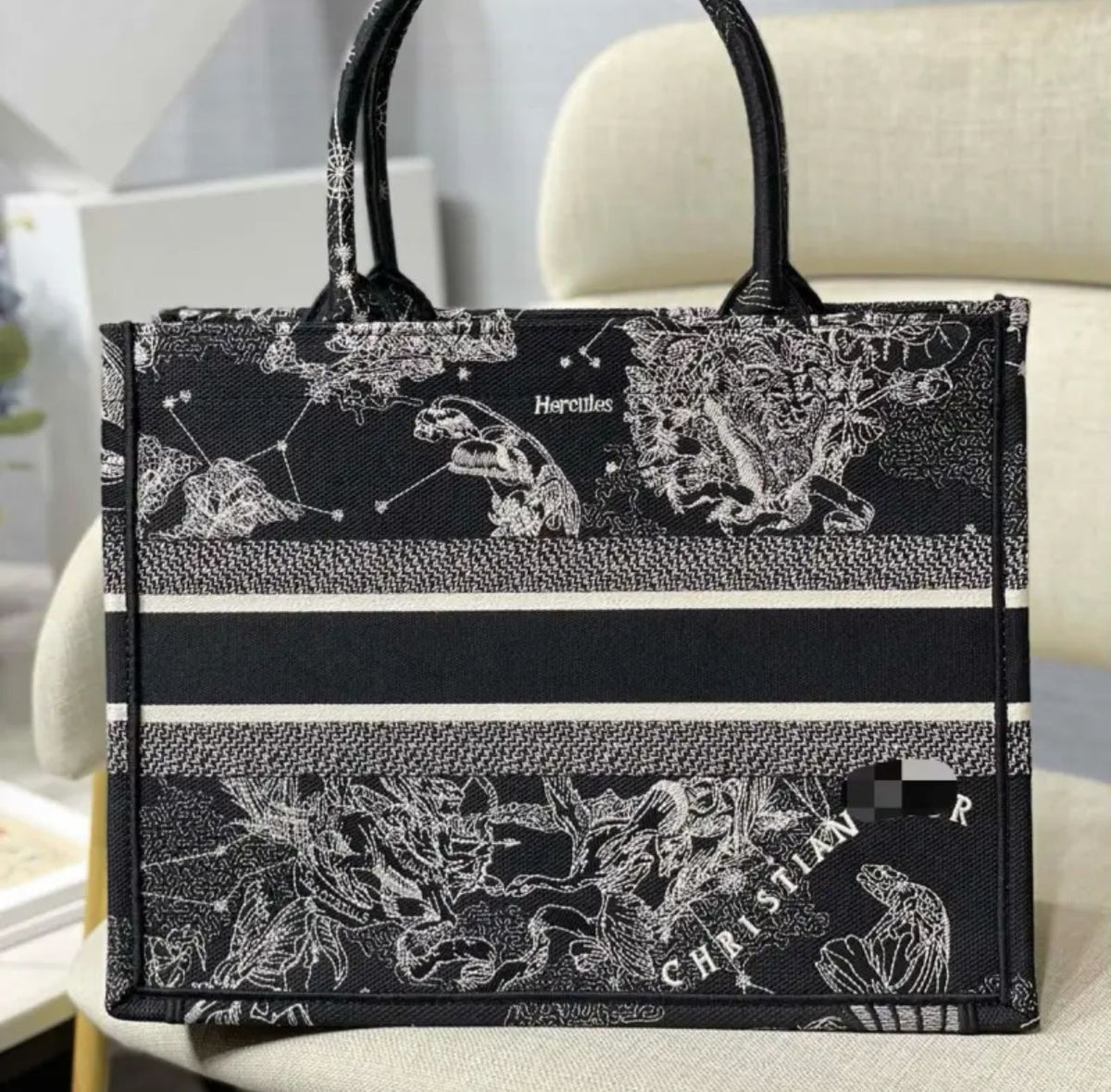 Black Constellation medium size comes with silk scarf