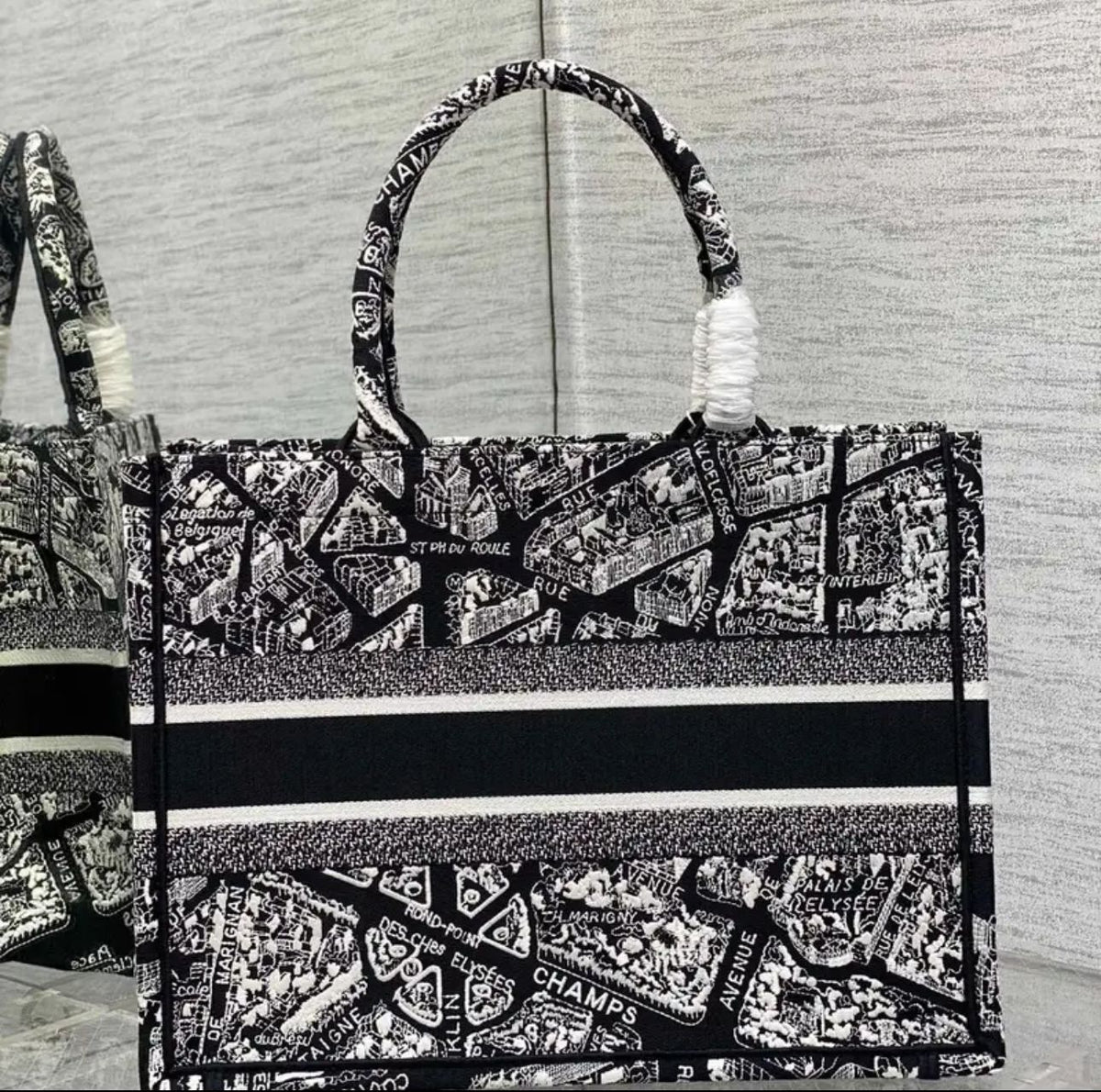 Black Paris Medium Silk Scarf Gift