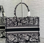 Black Paris Medium Silk Scarf Gift