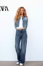 Zara denim short jacket