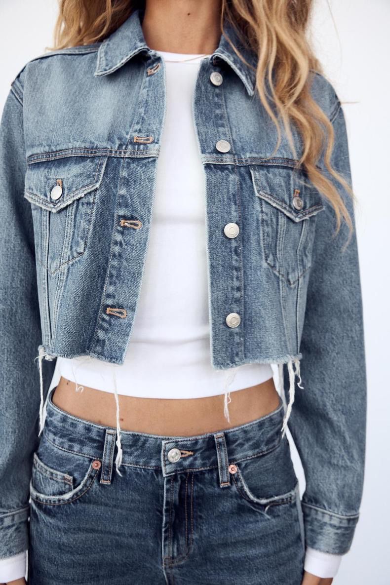 Zara denim short jacket