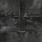 Black Oversize leather trench coat