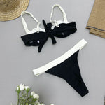 Color Block Underwire Bikini Set