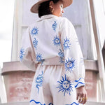 Sun and Snake Print Lounge Set