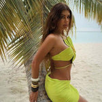 Floral Halter Top and Skirt Set