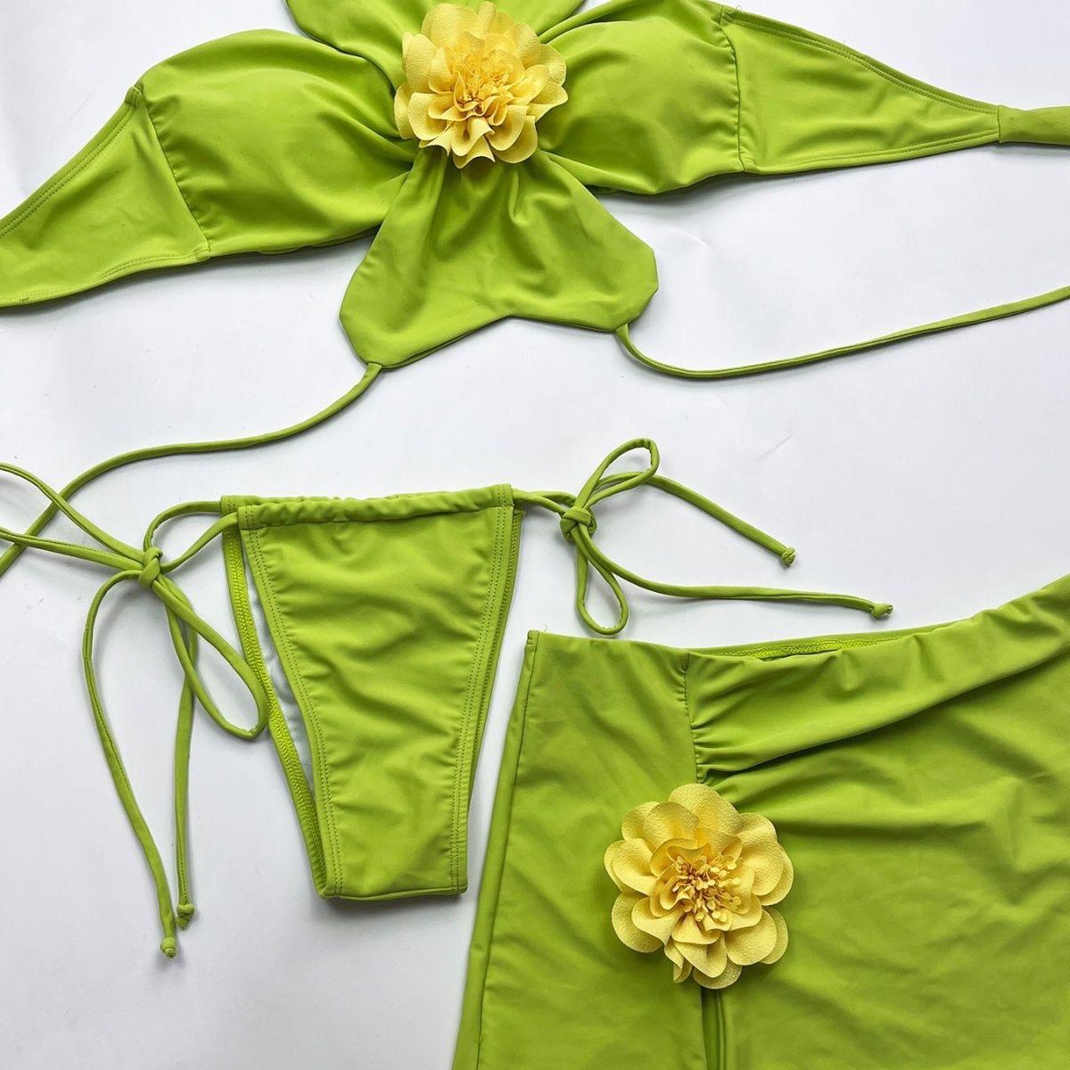 Floral Halter Top and Skirt Set