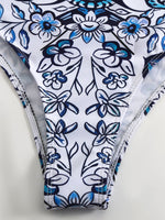 Printed Swimsuit and Maxi Skirt Set