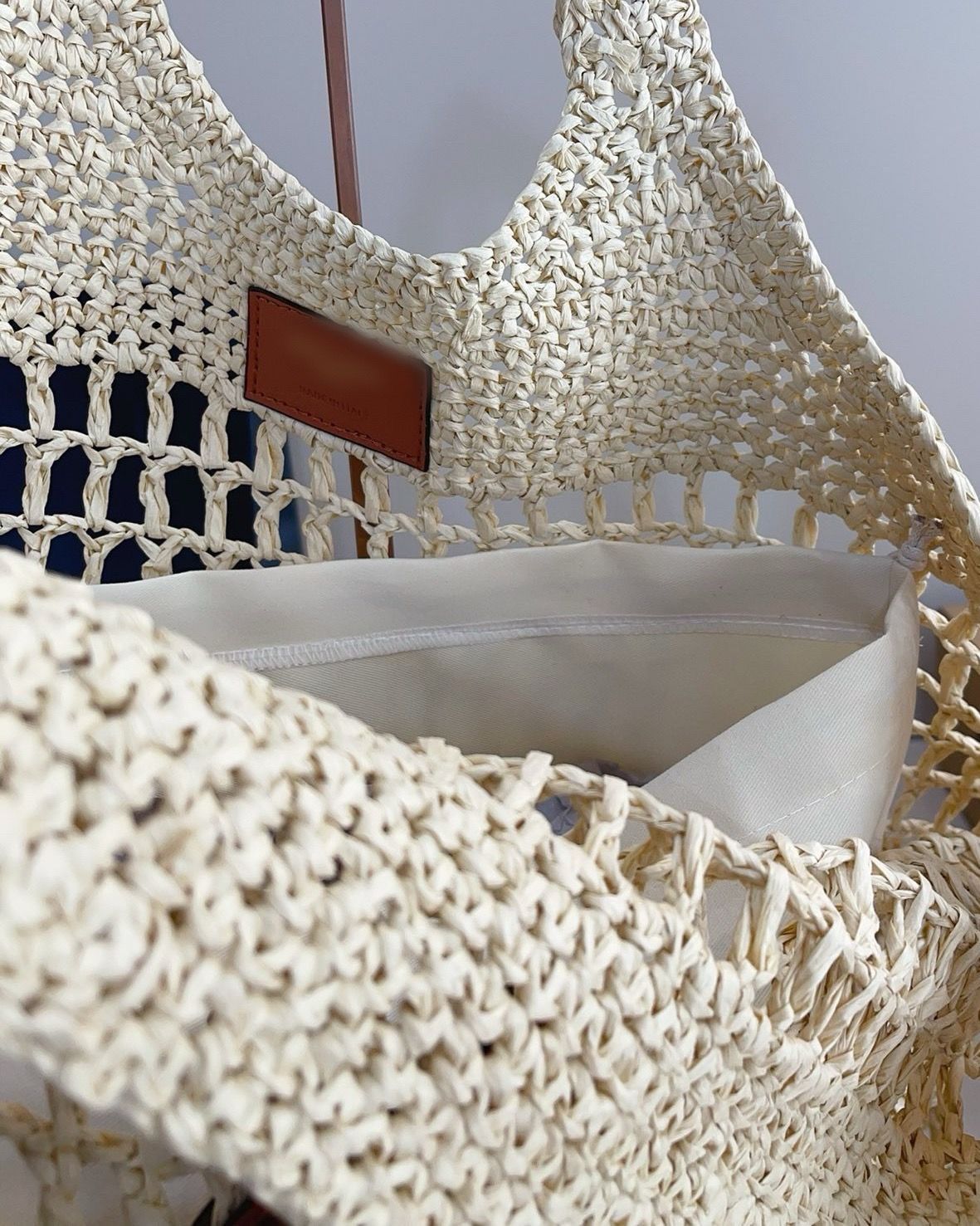 Saint Laurent Icare Maxi Gold Natural Crochet Raffia Tote