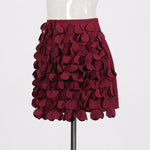 3D Petal Appliqué Mini Skirt