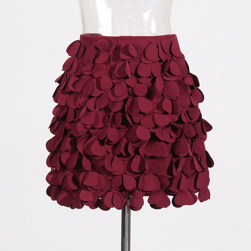 3D Petal Appliqué Mini Skirt