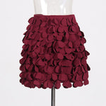 3D Petal Appliqué Mini Skirt