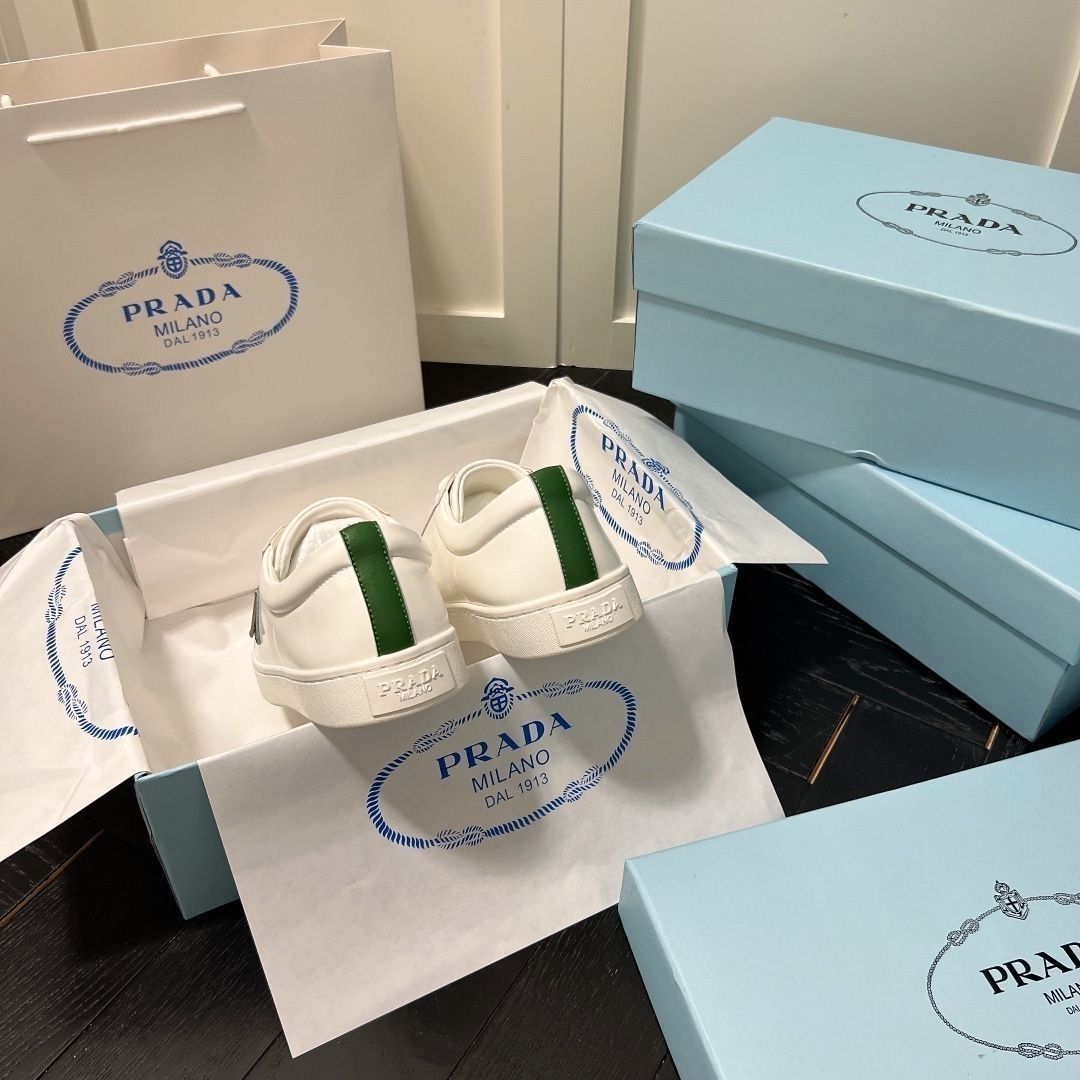 Prada Brushed Leather Sneakers