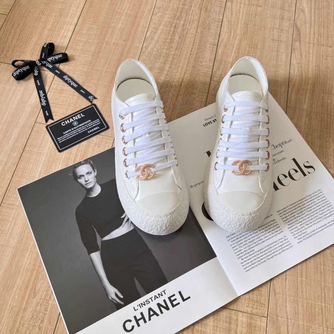 Chanel Patent Leather Sneakers